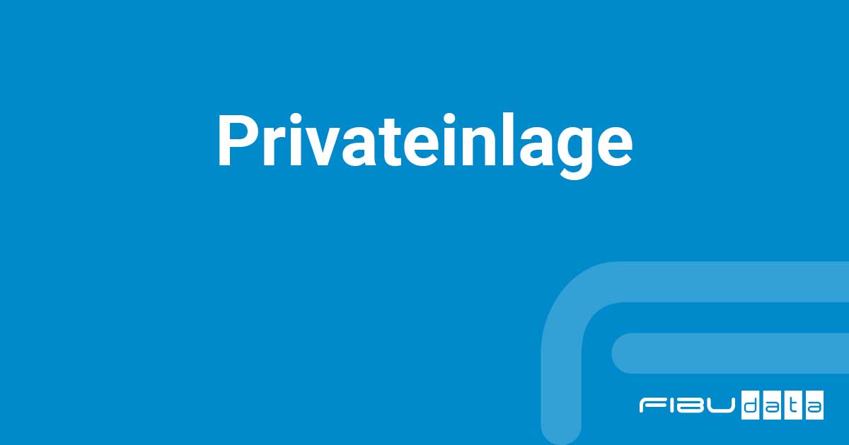 Privateinlage FIBUdata Softwareentwicklung