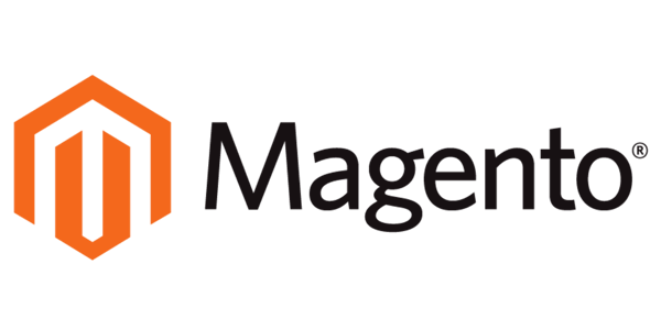 Magento Logo auf weißem Hintergrund