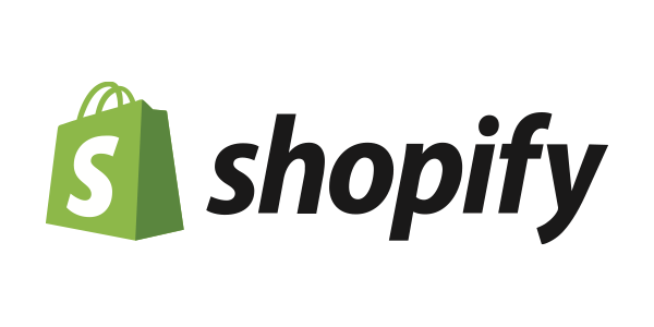 Shopify Logo auf weißem Hintergrund