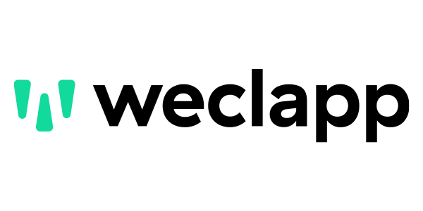 Weclapp Logo auf weißem Untergrund