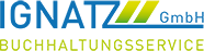 Ignatz Buchhaltungsservice Logo auf weißem Hintergrund mit Verlinkung auf dessen Website